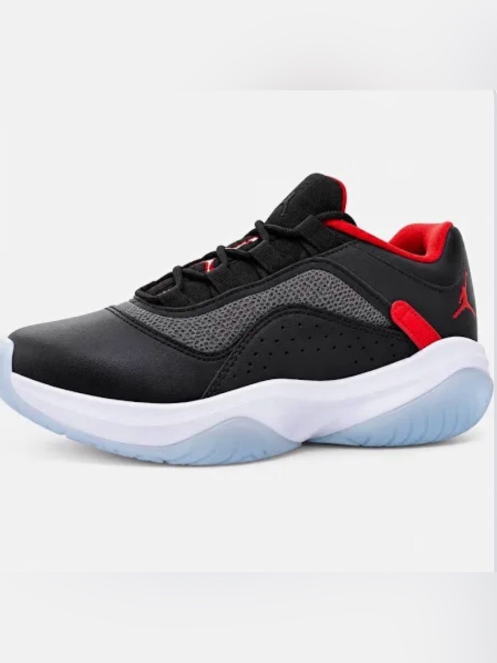 Jordan Air 11 CMFT Low Unisex Kids Size 5.5 Low Top Lace-Up Sneakers Black/Red